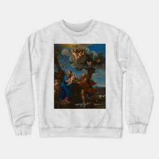 The Flight into Egypt by Carlo Maratti Crewneck Sweatshirt